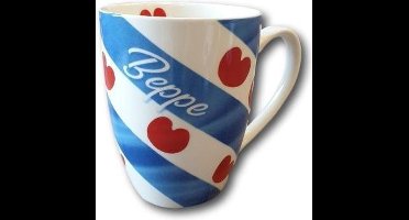 Mok/beker met de Friese tekst : Beppe (oma) en met Friese vlag.
