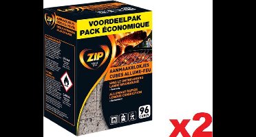 ZIP Aanmaakblokjes Voordeelpak - Snelle Ontbranding & Lange Brandduur - 2x96 Cubes