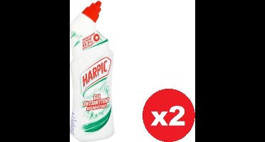 HARPIC Ontsmettende Gel Voor Toiletpotten - Verwijdert 99.9% Van De Bacterien - 750ml x 2