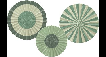 Folat - Decoratiewaaiers serene sage - 3 stuks