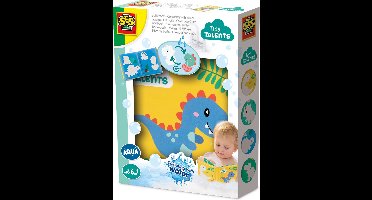 SES Creative Tiny Talents Kleuren met Water - Dino's - Vanaf 6 Maanden - Badboek 8 Pagina's - Badspeelgoed - Knoeivrij - Schoencadeautjes Sinterklaas
