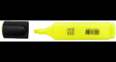 SOHO Tekstmarker - Markeerstift - Highlighter - Beitelpunt - Geel
