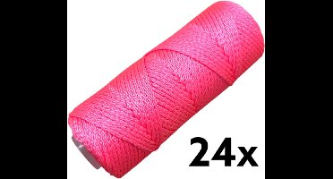 Metselkoord - Fluor Roze - 1,1mm x 50mtr - Doos 24 stuks