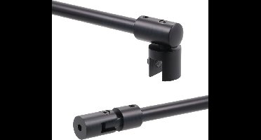 Bohle (5420165B) stabilisatiestang douchewand - Lengte 121 cm (op maat in te korten) - Matzwart