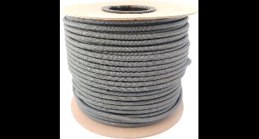 ABC-Led Elastiek Koord 8mm - professionele kwaliteit - grijs - per meter