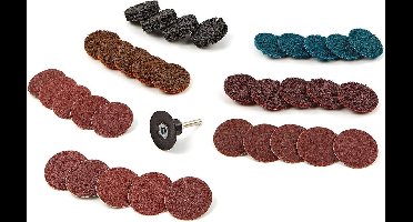 35 Delige Rol-on Schuur, Polijst en Clean set met 6 mm opnamedoorn