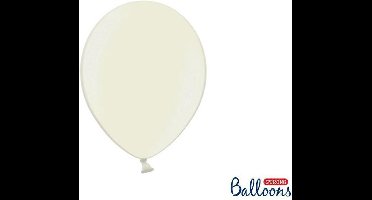 """Strong Ballonnen 27cm, Metallic licht creme (1 zakje met 50 stuks)"""
