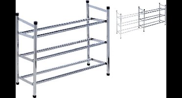 Storage Solutions Uitschuifbaar Schoenenrek - 61 Tot 115 Cm - 3 Laags