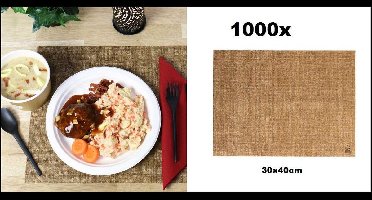 1000x Placemats Jute papier 30x40cm