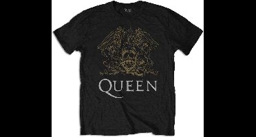 Queen - Crest Heren T-shirt - XXL - Zwart