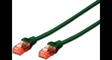 Digitus Dk-1617-0025/G Rj45 Netwerk Aansluitkabel Cat 6 U/Utp 0.25 M Groen Halogeenvrij Verdraaide Paren