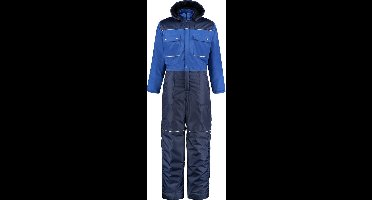 Yoworkwear Winteroverall polyester/katoen - koningsblauw/navy - maat 48