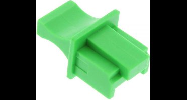RJ45 (m) afsluitcovers voor RJ45 (v) poorten met platte greep - 10 stuks / groen