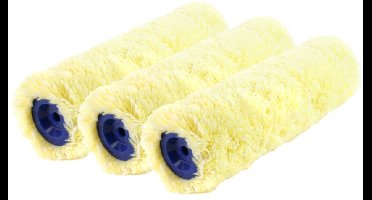 Veba Verfroller - 3x - muur vacht anti-spat - polyacryl- 8,4 x 25 cm - verfspullen