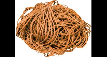1 kg - Elastiek - naturel - diameter 80mm - breedte 1,5mm - in zak - ca 1700 stuks