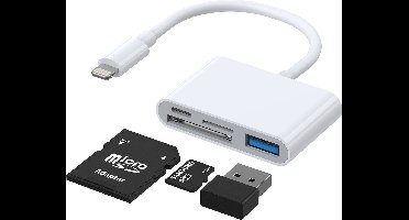 JOYROOM - Lightning naar USB OTG kaartlezer - wit