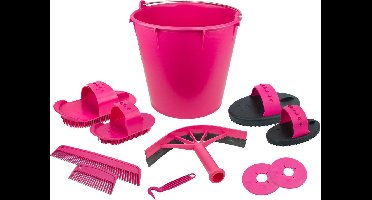 Vplast Poetsset van 10 items in een emmer Marineblauw