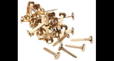 SOHO Splitpennen – Splitpennen – Doorhaalpennen – Gouden Splitpennen – 100 stuks – Goudkleurig