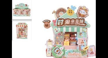 Kawaii Miniatuur Knutselkraampje Boodschappen - Groen