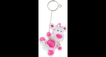 Zebra Punda fotoclip roze, 4 stuks