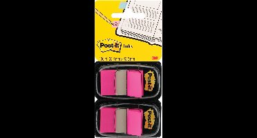 Post-it® Index Standaard, Duo Pack, Lichtroze, 25.4 x 43.2 mm, 50 Tabs/Dispenser