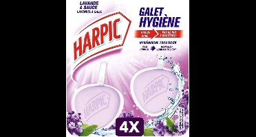 4 x Harpic Toiletreiniger wc-blok Nature Fresh Lavendel & Salie 2 x 40 gr