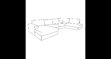 PEPP interiors Hoekbank UNO U-opstelling chaise longue links - Ambience 2 Cream