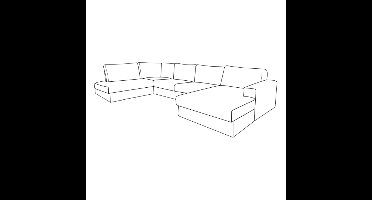 PEPP interiors Hoekbank UNO U-opstelling chaise longue rechts - Ambience 2 Cream