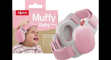 Alpine Muffy Baby Comfort (12-48 Maanden) - CE & ANSI Gecertificeerde Koptelefoon Baby - Verstelbare Gehoorbescherming Baby en Kinderen - Unieke Hoofdband voor Veilige & Comfortabele Pasvorm - 24 dB Demping - Roze