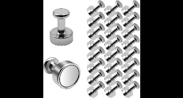 Magnetische-Sterke magneten voor magneetbord-set van 24-Zilver