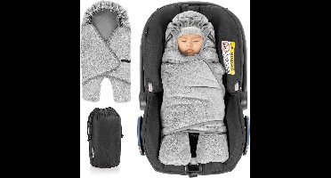 PromoHome Baby Inbakerdeken met Voetjes - Zacht Winterdeken voor Kinderwagen
