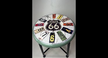 “Route 66” retro kruk Metaal