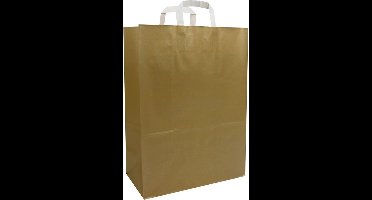 Cadeautasjes met platte handgreep, budget tassen goud, 32x17x44cm (250 stuks)