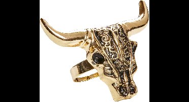 WIDMANN - Volwassen gouden buffel schedelring