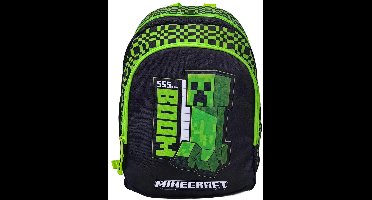 MINECRAFT Boom Rugzak - Rugzak - 38*28*16 cm - School Tas 5-10 Jaar - 2 Ritsvakken