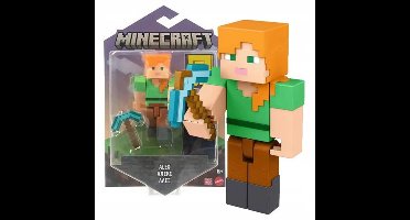Minecraft Alex Figuur - 8 cm groot - Action Figure - Videogame Merchandise - Creeper - Steve