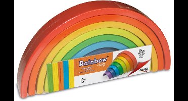 Cayro Rainbow - Montessori Regenboog Stapelspeelgoed van Hout - 8 Gekleurde Bogen in Verschillende Formaten - Open Speelmateriaal voor Fantasie en Motoriek - Vanaf 12 Maanden - Cayro Collection