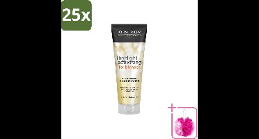 25 x John Frieda – Conditioner – Sheer Blonde – Verhelderend – 250 ml - Bulkverpakking - Blond haar verhelderen - Douchemop - Blonde haar verzorgen