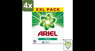 Ariel Original XXL - Waspoeder - Witte en Lichtgekleurde Was - 77 Wasbeurten - Voordeelverpakking - 4 stuks - Waspoeder - Ariel