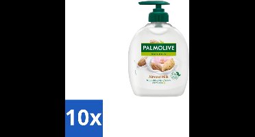 10 x Palmolive Handzeep Naturals Amandel Melk 300 ml - Handzeep - Handen Reinigen - Handen Verzorgen - Amandelmelk - Aloë Vera