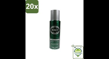20 x Brut Deospray Original Brut 200 ml - Grootverpakking - Deodorant Spray - Brut Original - Langdurige Frisheid - Zweetbevochtiging - Geurdekkend