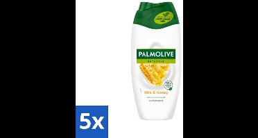 5 x Palmolive Naturals - Douchecrème - Honing & Melk - Hydraterende Melk - 250 ml - Douchegel Honing En Melk - Hydraterende Douchegel - Melk En Honing Douchegel - Verzorgende Douchegel - Huid Verzorging