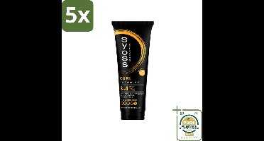 5 x Syoss - Curl Control - Gel - Voor Gedefinieerde Krullen - 250 ml - Grootverpakking - Krullen Stylen - Krullen Fixeren - Krullen Controleren - Krullen Verzorgen - Krullen Gedefinieerd Maken