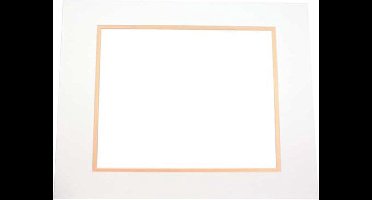 Passepartout Dubbeldik Ivoor/Goud 20,3x25,4cm (10 stuks)