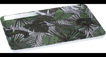 Secret de Gourmet Dienblad - serveerblad - Jungle print - 30x22 cm - groen - rechthoek - kunststof