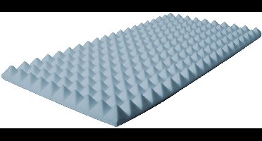 MUSIC STORE Pyramis Absorber 50x100x 5 cm Basotect, grijs, zelfklevend - Absorbers