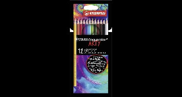 STABILOaquacolor - Premium Aquarel Kleurpotloden - ARTY - Etui Met 12 Kleuren