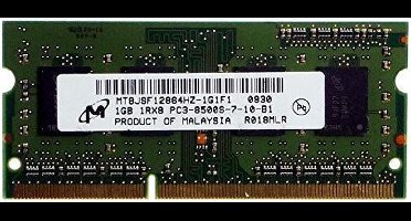 Notebook Ram 1 GB Micron MT8JSF12864HZ-1G1F1 PC3-8500S-7-10-B1 ID10875