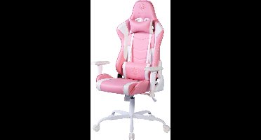 Deltaco PCH80 Gamestoel - Ergonomisch - Vegan Leer - Nek- en Rugkussen - Roze/Wit