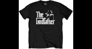 The Godfather - Logo White Heren T-shirt - XL - Zwart